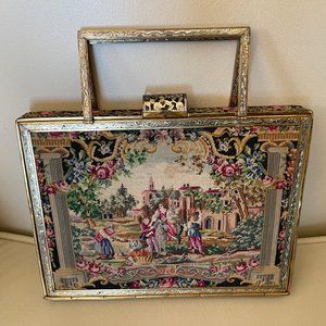 Antique tapestry handbag